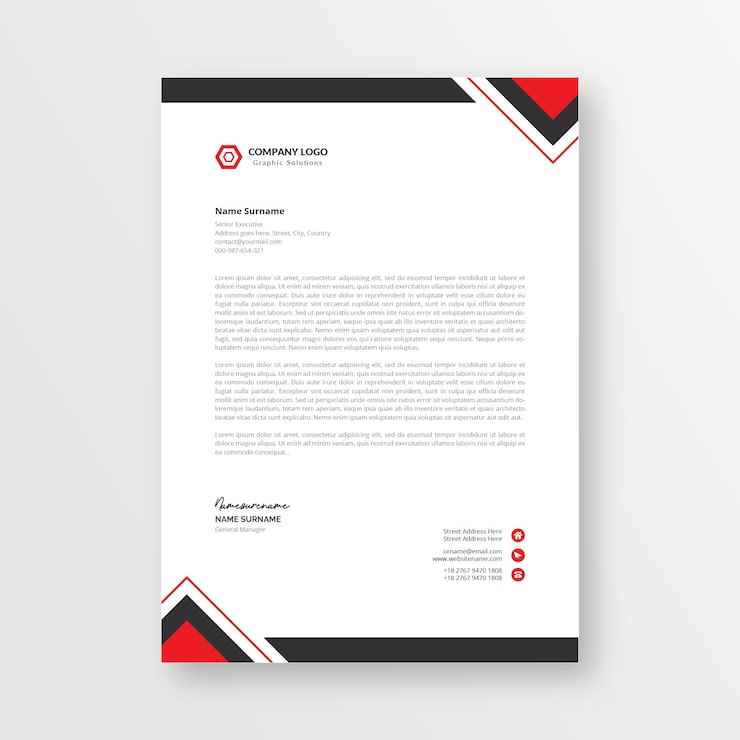 Gratis Vektor moderne firma brevpapir