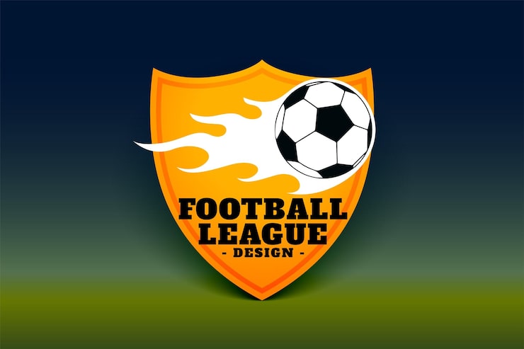 Gratis Vektor moderne fodbold premier league baggrund med skjold logo design
