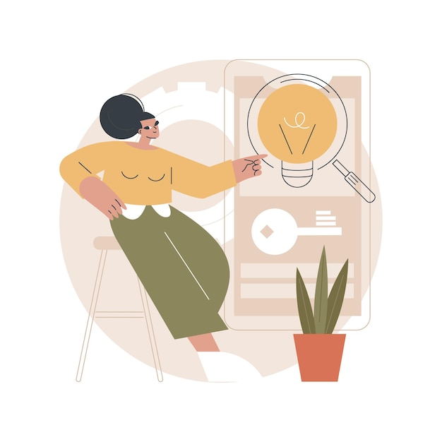 Gratis Vektor nøgleordsundersøgelse illustration