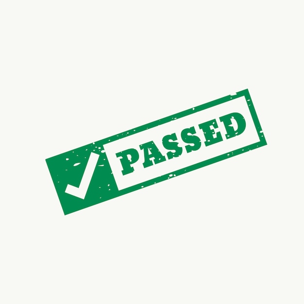 Gratis Vektor "passed"-stämpel