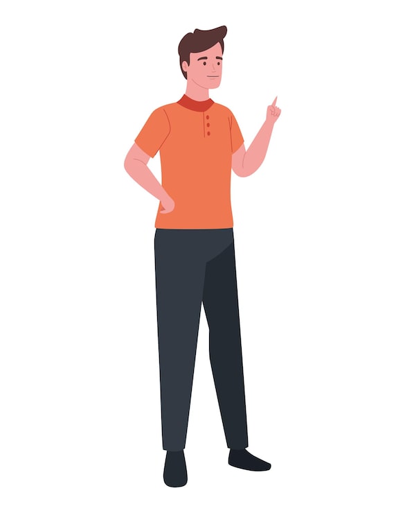 Gratis Vektor person vælger retning illustration