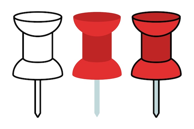 Gratis Vektor pin tack flere stilarter