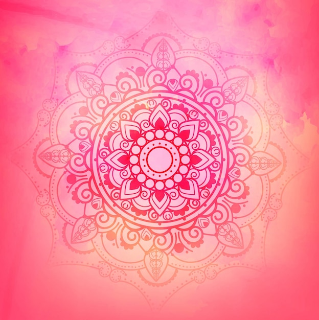 Gratis Vektor pink mandala-baggrund
