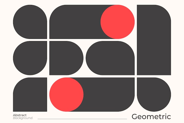 Gratis Vektor platt geometrisk affisch