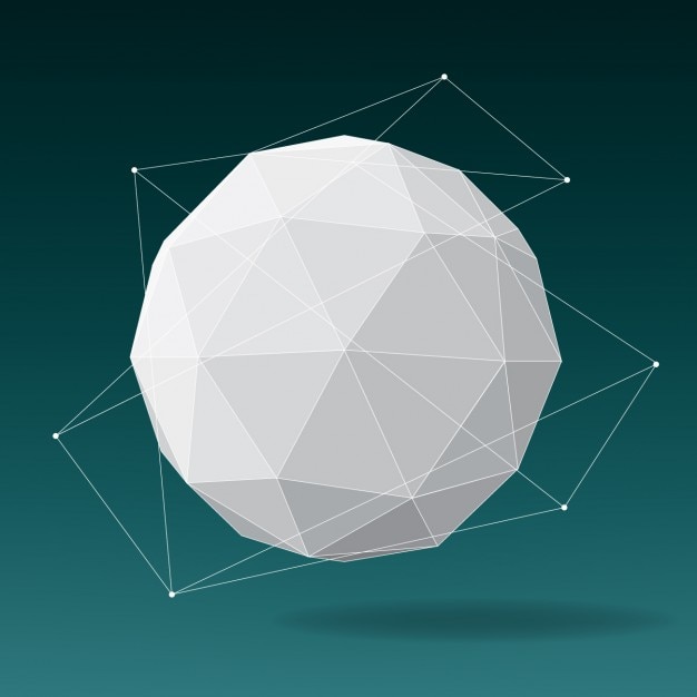 Gratis Vektor polygonal sfære design