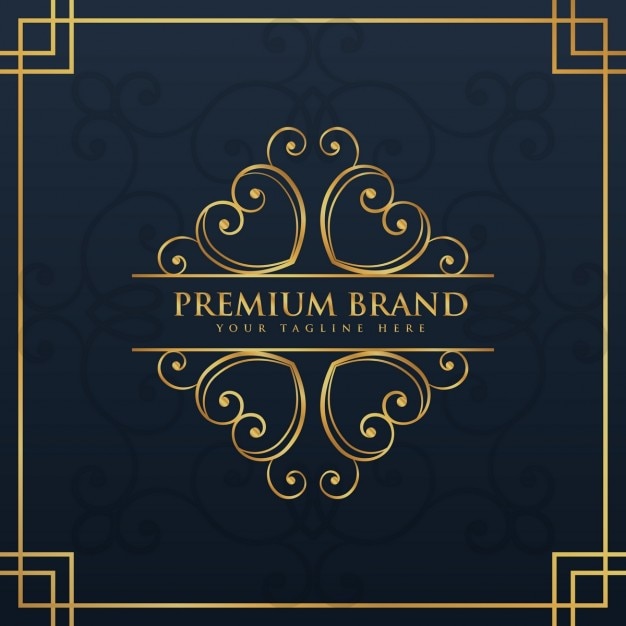 Gratis Vektor premium ornamentalt logo