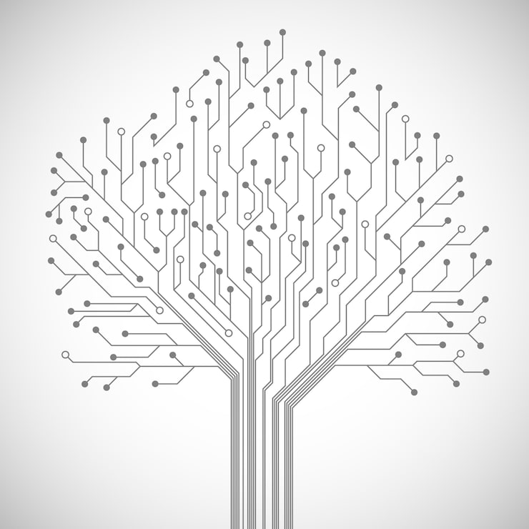 Gratis Vektor printplade træ symbol