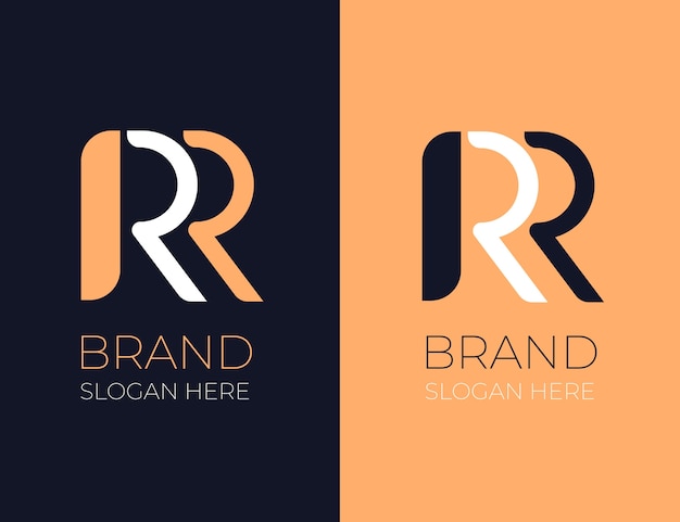 Gratis Vektor professionel rr-logotype skabelon