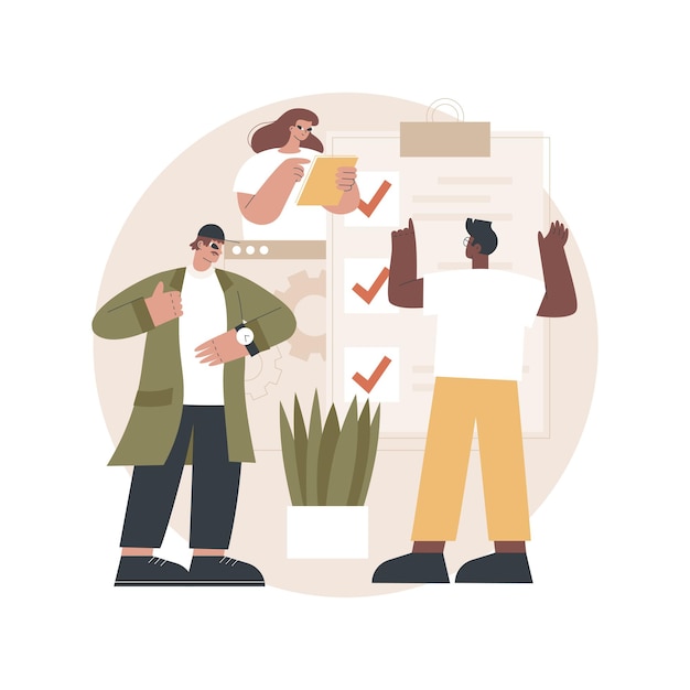 Gratis Vektor projektaflevering illustration