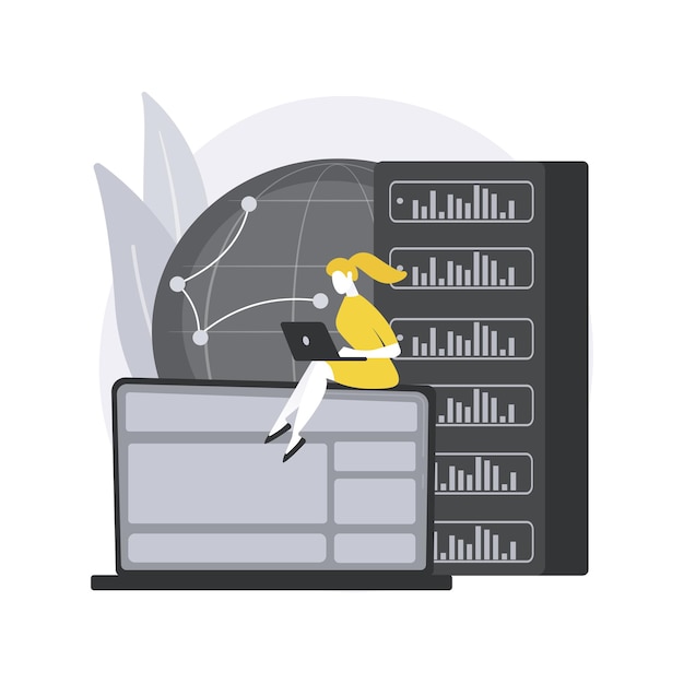 Gratis Vektor proxy server abstrakt koncept
