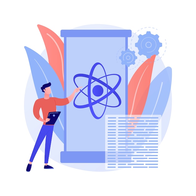 Gratis Vektor quantum computing abstrakt koncept illustration