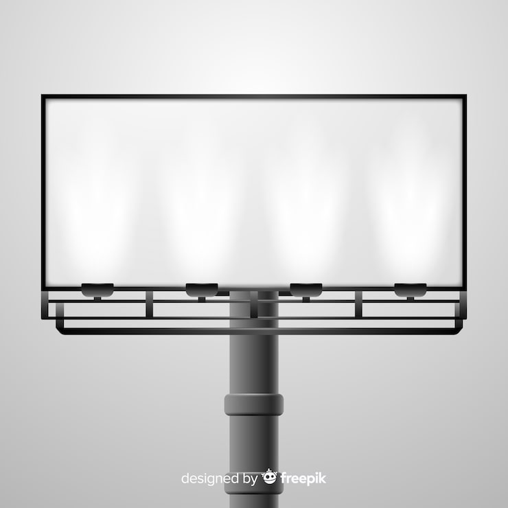 Gratis Vektor realistisk billboard-skabelon