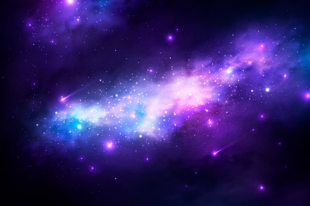 Gratis Vektor realistisk galaxy baggrund