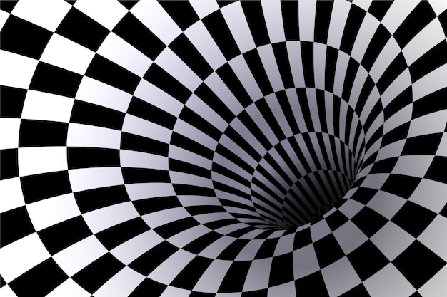 Gratis Vektor realistisk optisk illusionsbaggrund