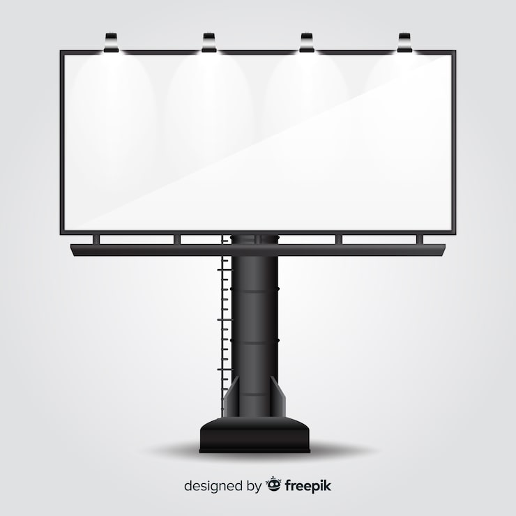 Gratis Vektor realistisk tom billboard