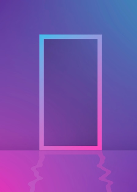Gratis Vektor rektangelramme lilla gradient