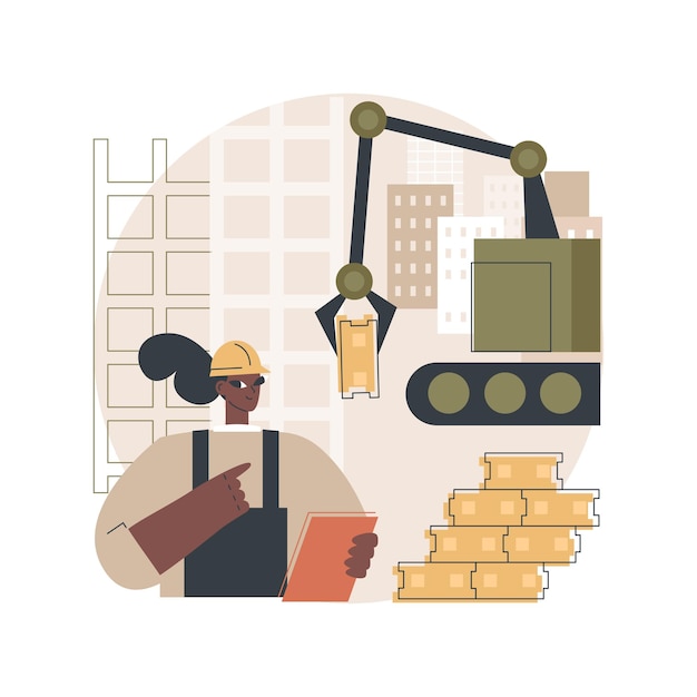 Gratis Vektor robotkonstruktion koncept illustration