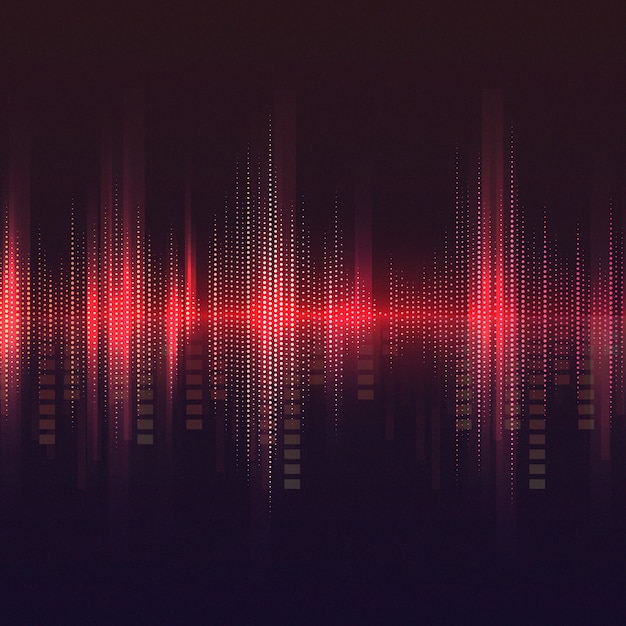 Gratis Vektor rött equalizer-mönster bakgrundsvektor