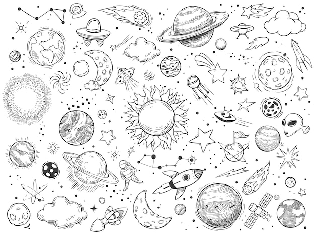 Gratis Vektor rum doodle