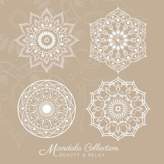 Gratis Vektor samling av mandala-designer