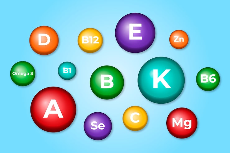 Gratis Vektor samling av viktiga vitaminer och mineraler