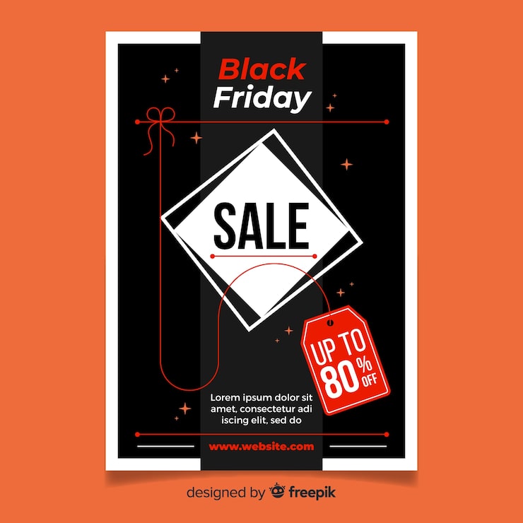 Gratis Vektor skabelon til black friday-udsalgsplakat