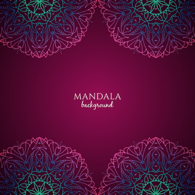 Gratis Vektor skinnende mandala baggrundsdesign