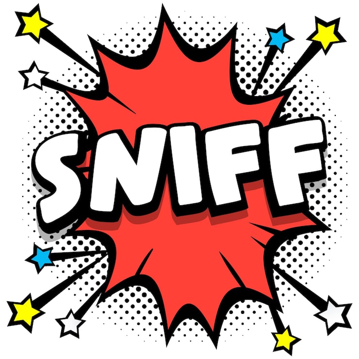 Gratis Vektor sniff pop art tegneserie talebobler bog lydeffekter
