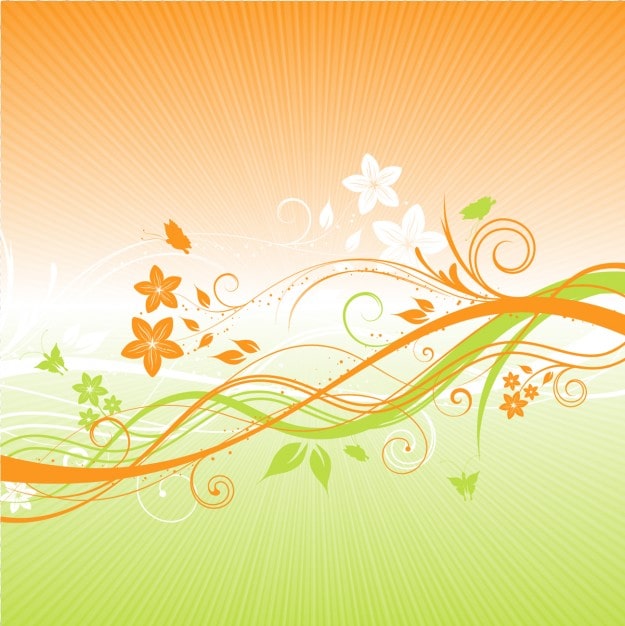 Gratis Vektor sommer blomster baggrund
