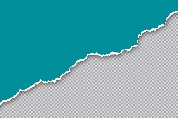 Gratis Vektor sönderriven pappersark kant transparent bakgrund