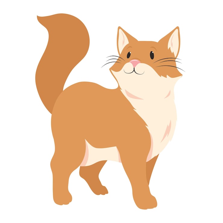 Gratis Vektor söt liten katt som går