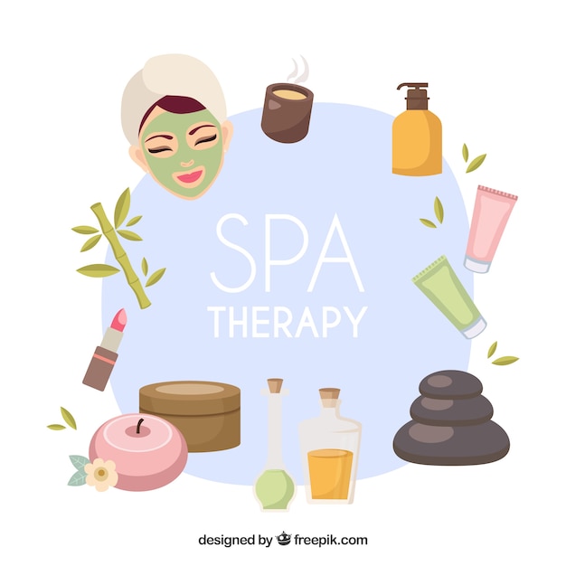 Gratis Vektor spa terapi baggrund