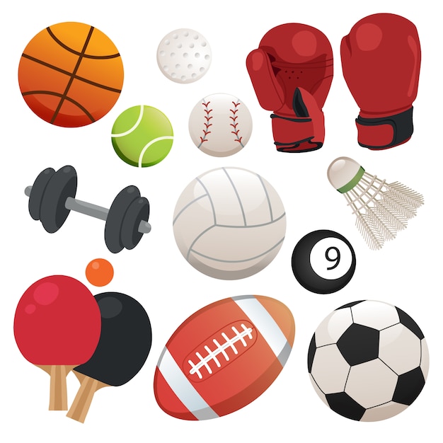 Gratis Vektor sportselementsamling