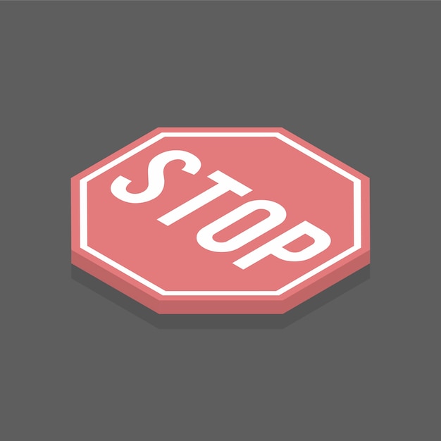 Gratis Vektor stopskilt