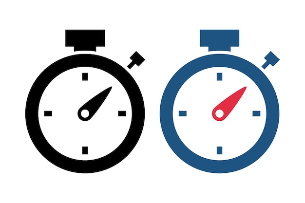 Gratis Vektor stopur timer sort og blå