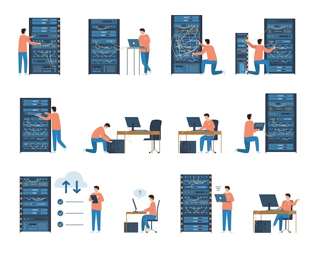 Gratis Vektor system admin ikon sæt