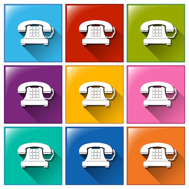 Gratis Vektor telefonknapper