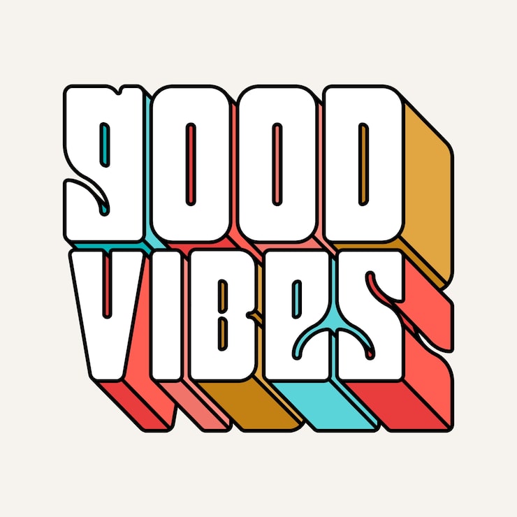Gratis Vektor textning i positiv anda