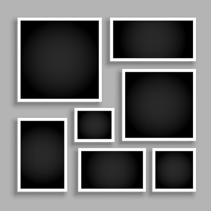 Gratis Vektor tomt mood board grid collage layout design