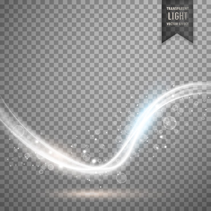 Gratis Vektor transparent hvid bokeh lyseffekt