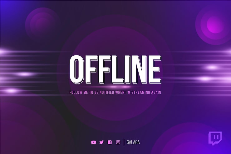 Gratis Vektor twitch offline abstrakt banner