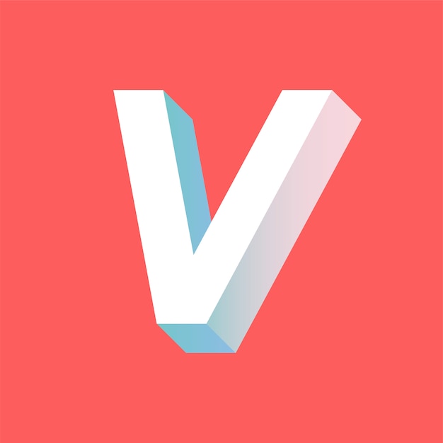 Gratis Vektor v-bokstav