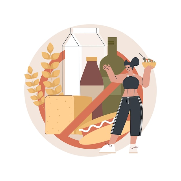 Gratis Vektor whole30 diet abstrakt illustration