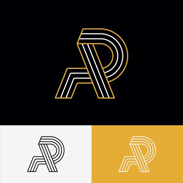 Gratis Vektor ap monogram logo designmal