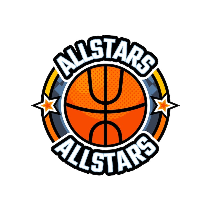 Gratis Vektor basketball-logomal med flatt design