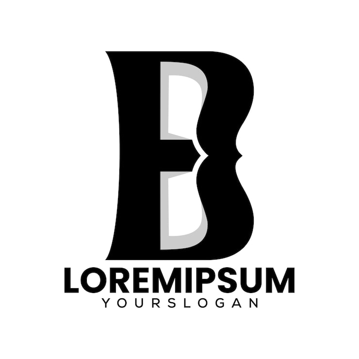 Gratis Vektor bokstaven b abstrakt logo design