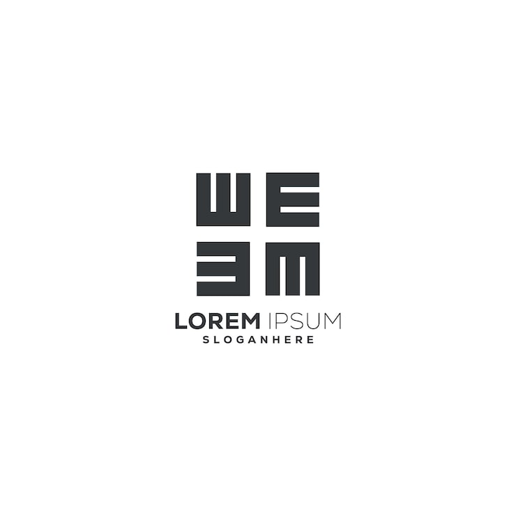 Gratis Vektor bokstaven e vektor logodesign