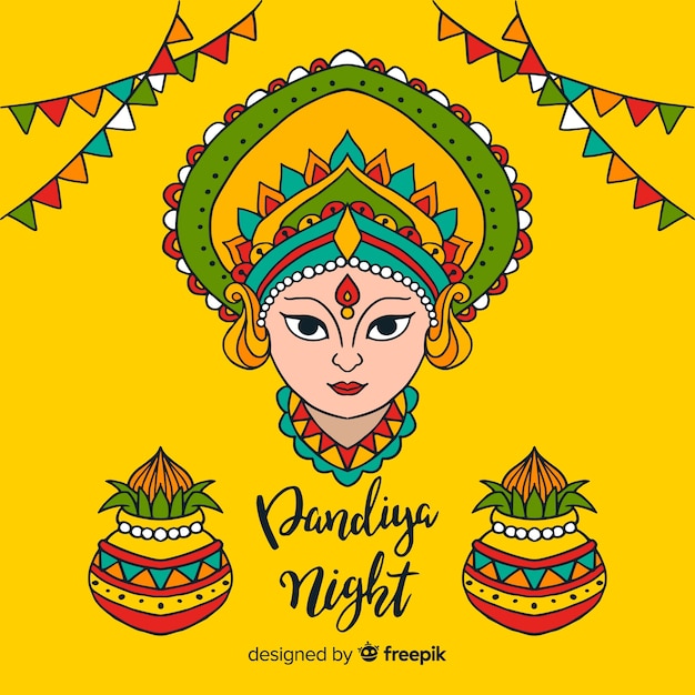 Gratis Vektor dandiya night-bakgrunn