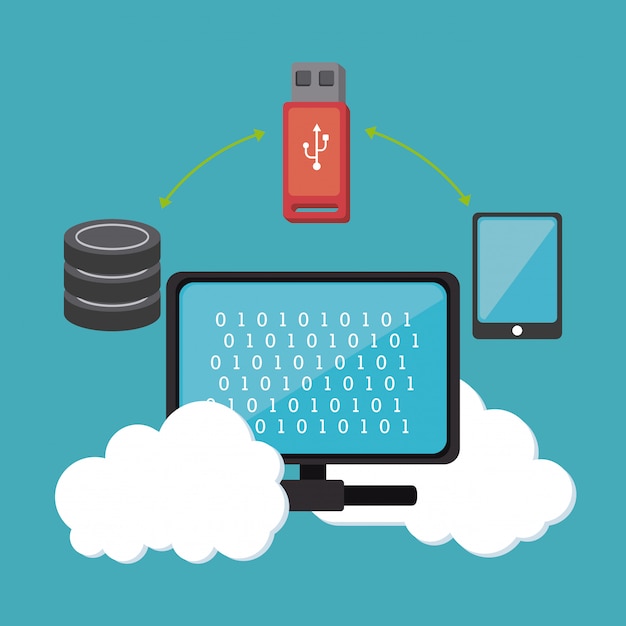 Gratis Vektor databasedesign.