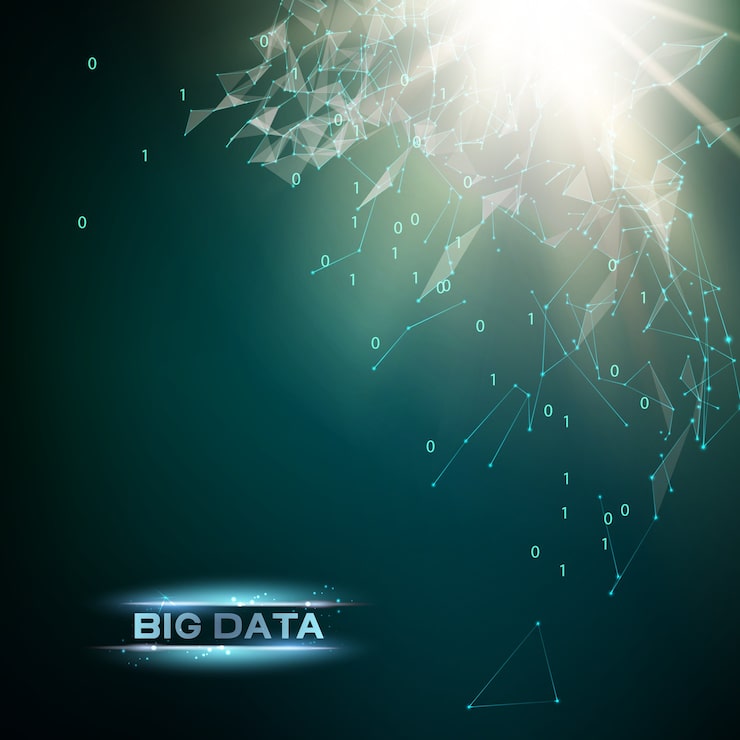 Gratis Vektor datateknologi og big data.